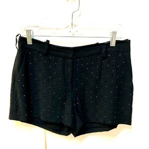 Diane von Furstenberg Black Embellished Shorts Sz 4
